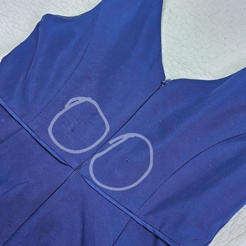 J. Crew Kami Fit and Flare Navy Vicose Dress - Picture 14 of 15